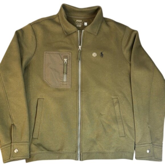 Polo Ralph Lauren Men's Olive Green Double-Knit Jacket - Size Small, NEW - Picture 1 of 10